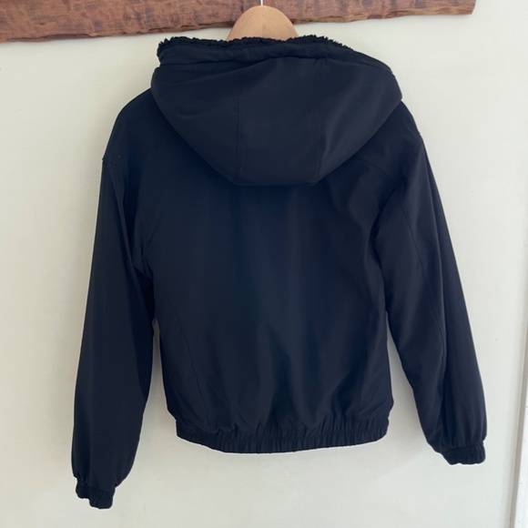 Lululemon | Black Reversible Fleece Hoodie Jacket Coat Size 6 - Picture 7 of 15